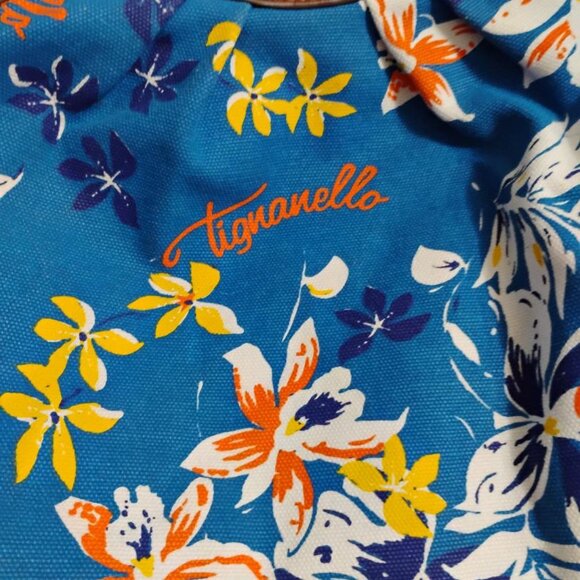 TIGNANELLO Fabric Canvas Tote Shoulder Bag - Picture 3 of 15